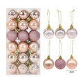 NNEOBA 36pcs Rose Gold Christmas Balls - Xmas Tree Ornaments Set-0