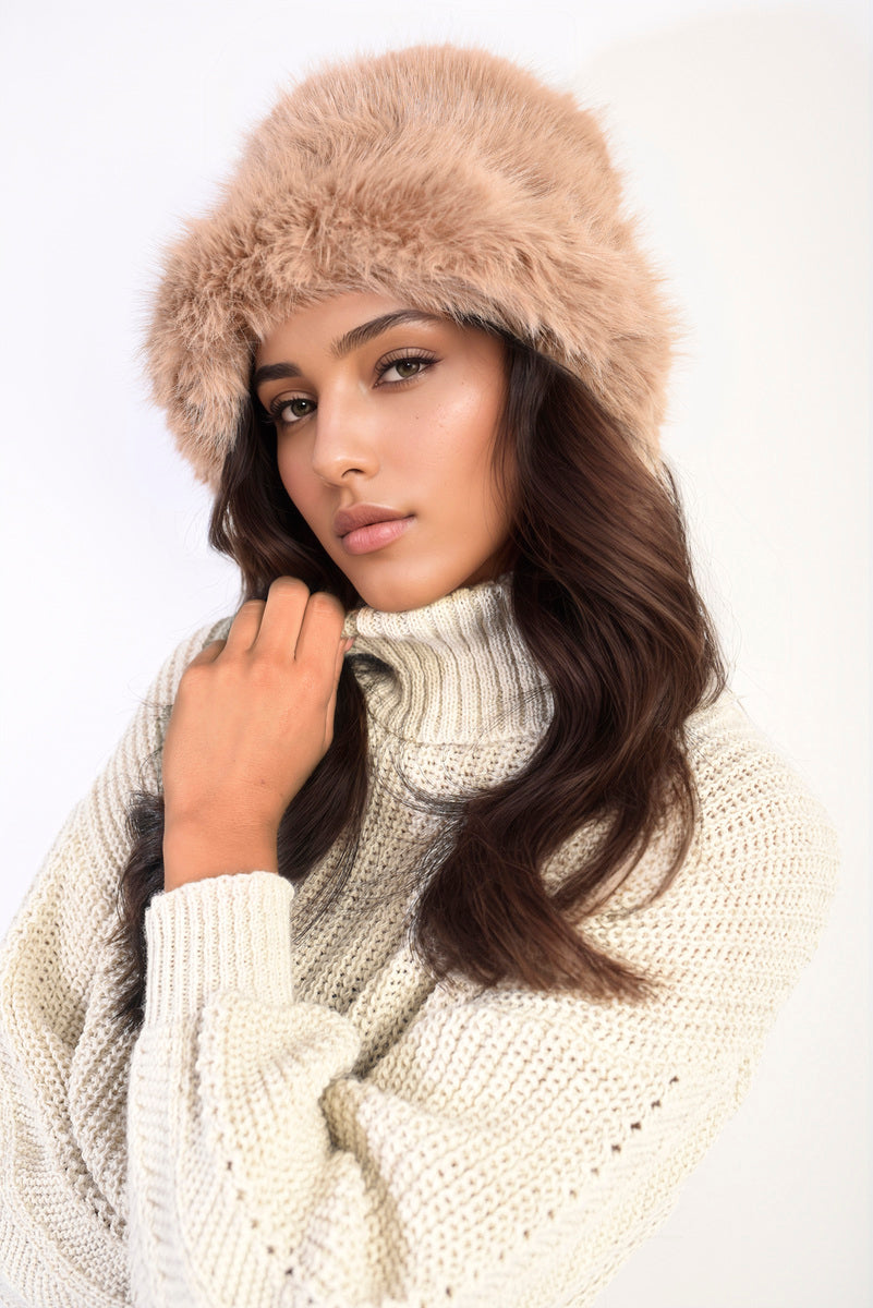 Fluffy Faux Fur Winter Hat-0